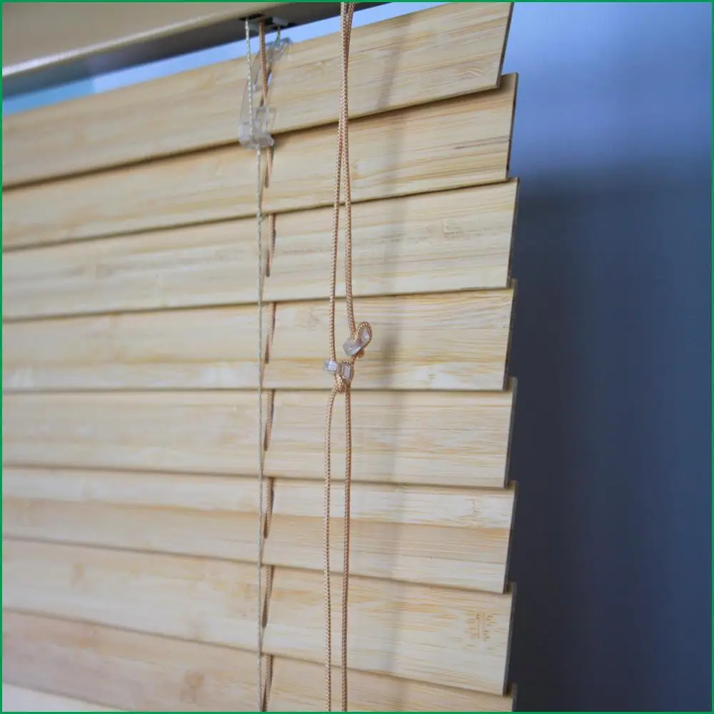 
Chinese High Quality Bamboo material Venetian Blinds Slats bamboo beaded curtain motorised remote control wooden venetian blinds 