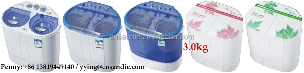 3 кг мини двойная Ванна стиральная машина
