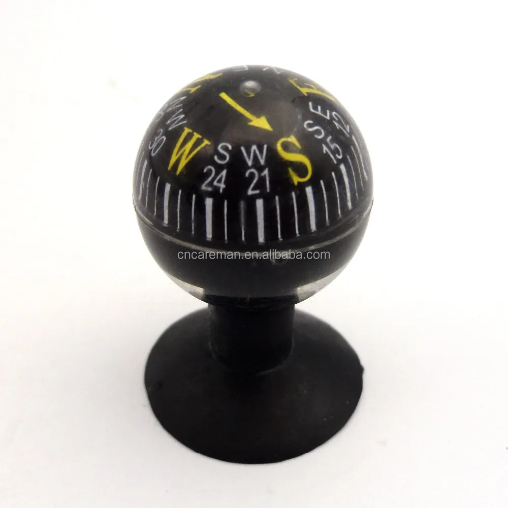 28mm Diameter Suction Base Ball Shaped Compass, Mini Ball Shape Vehicle/Car/Boat Compass OEM Orders Accepted