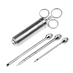 Hot Selling  304 stainless steel meat injector  meat injector marinade  Turkey needle