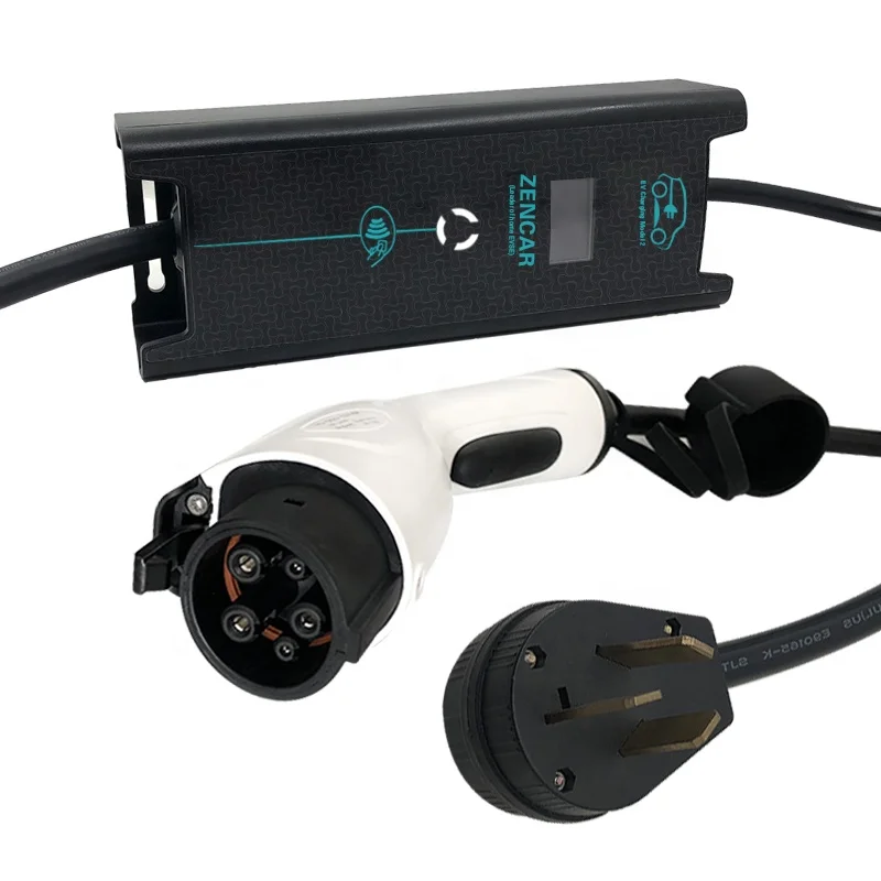 J1772 Type 1 EV Plug 16A 24A 32A EVSE electric vehicle charger with 14-50 plug