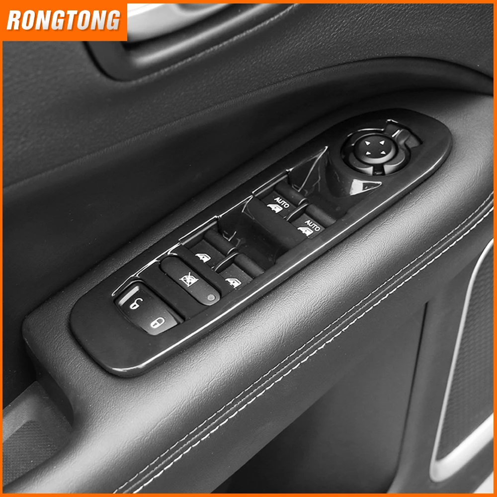 4 Colors for Choice ABS Car Windows Lift Panel Trim for Jeep Cpmass 2017