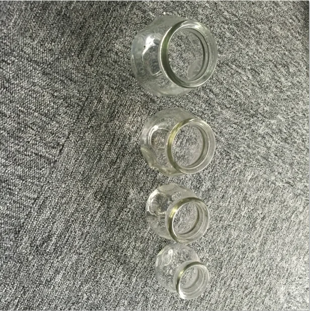 Glass cupping facial massage vacuum cups