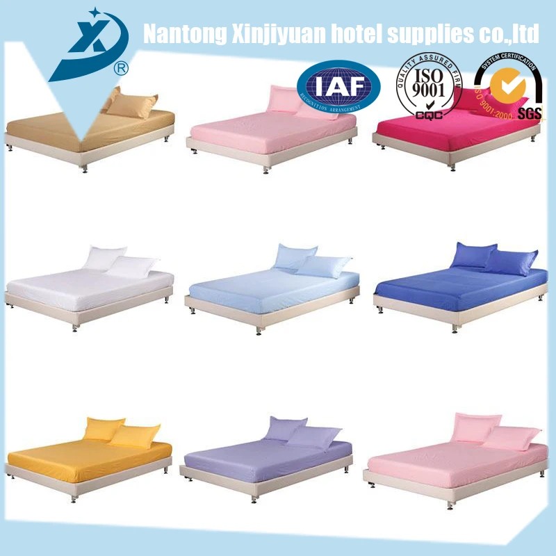 100% Cotton Hotel Use Fitted Sheet, Custom White Hotel Bed Sheet