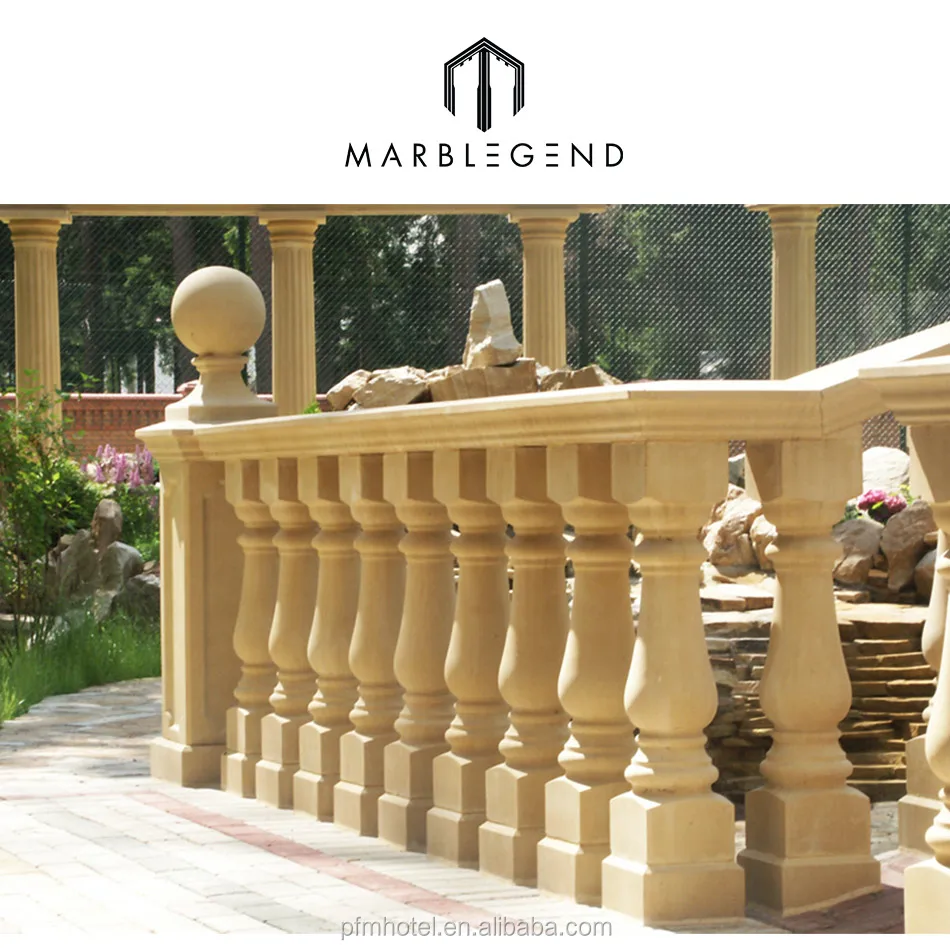 Handcarved marble balustrade granite baluster and railing for balcony