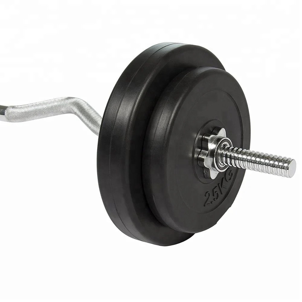 25kg Amazon 2 Parts Cross Fit  Adjustable Curl Cement Barbell