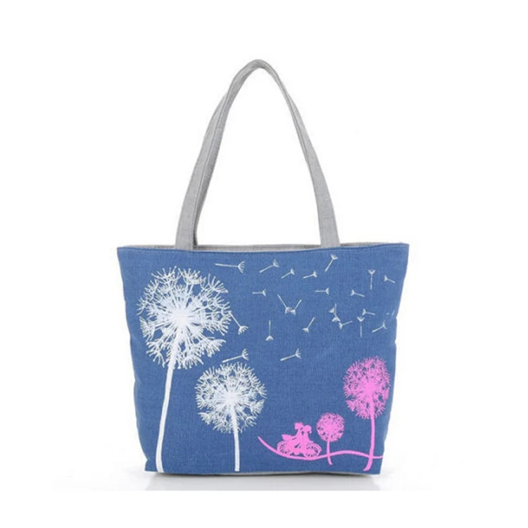 FeiFei Cotton canvas decorations designer Shoulder Tote Bag