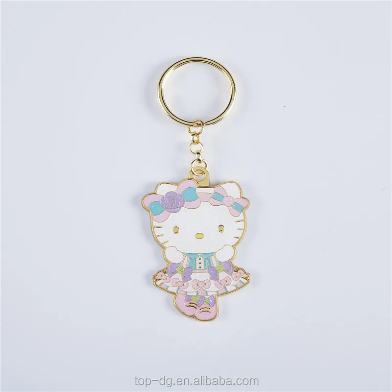Экологичный никелированный персонализированный брелок hello kitty