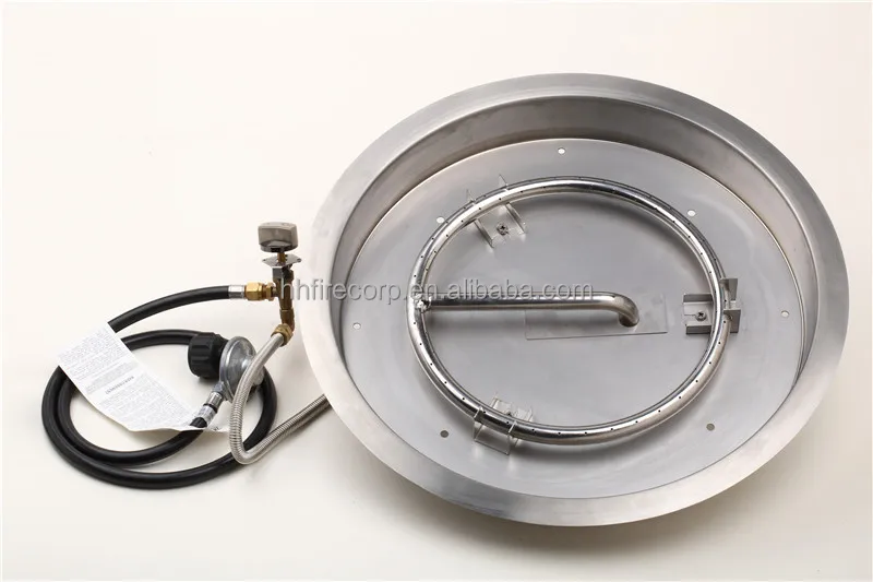24 x 8 inch stainless steel drop in propane fire pit burner pan