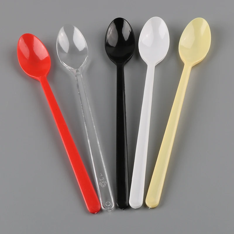 JBelle Long 183mm Long Handle Soda Disposable Hard Plastic Spoon
