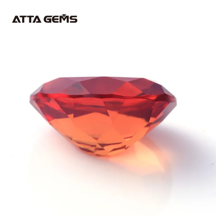 Synthetic (Lab Created) Corundum Oval Cut 12*10mm Orange Sapphire Gemstone