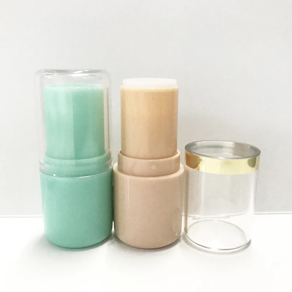 Customized Color Hot Stamping Empty Plastic Material Cosmetics Container Round Foundation Concealer Stick Tube
