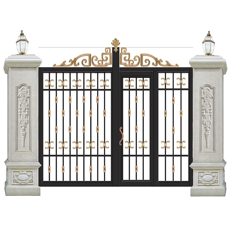 elegant wrought aluminum main gate