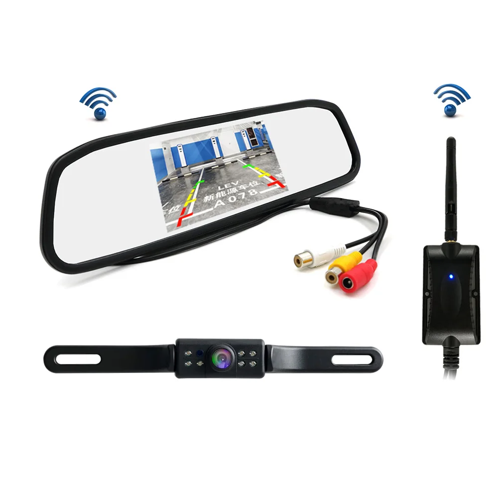 Wifi Wireless Car Rear View Mirror with Dynamic Line Parking Camera System