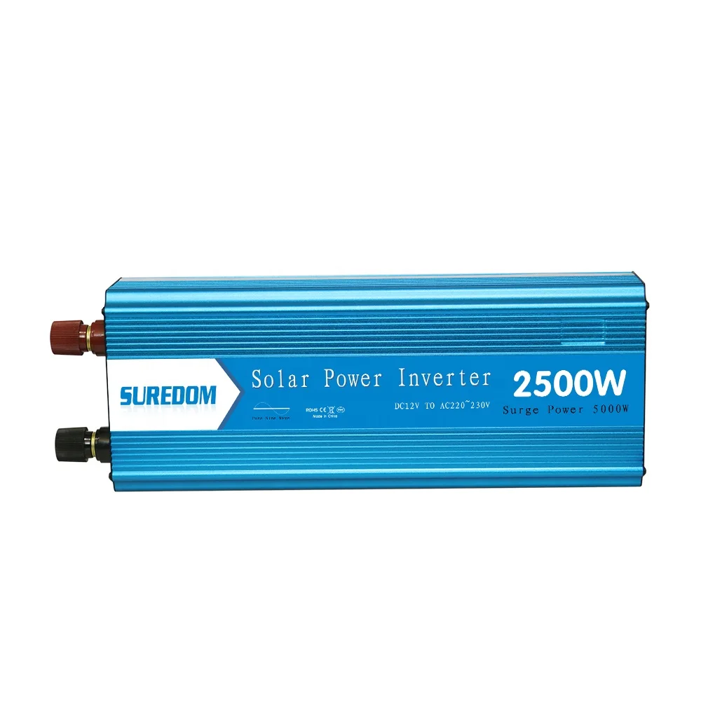 China Good Quality Manufacturer Built-in Fuse Protection Inverter True Sine 2500W  Pure Sine Wave Power Inverter