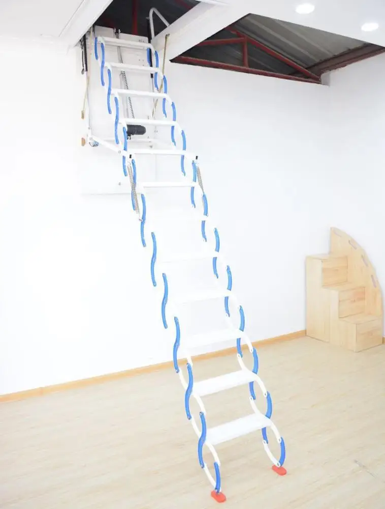 fold up step folding telescopic metal ladder stairs