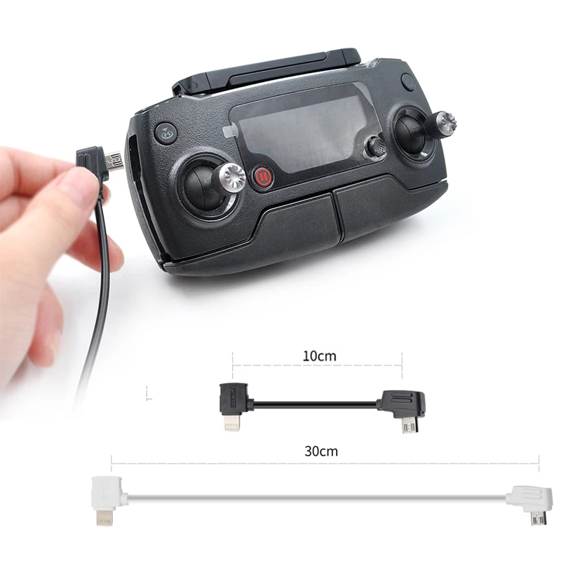 Android USB Micro B to Type C Lightning Micro USB Data Cable for DJI Mavic 2 Pro Zoom Air Spark Drone Controller Accessories