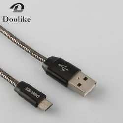 Wholesale Flexible 1.5m Flat Spring Micro USB Cable Charging Cable for iPhone