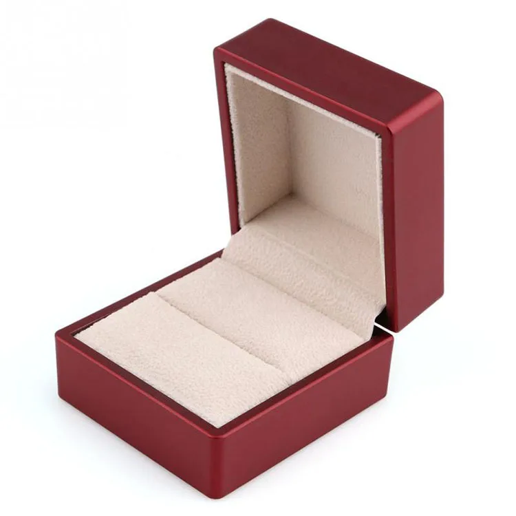 Different Shape Black Luxury Leather Paper Custom Ring Box Paper Jewelry Box