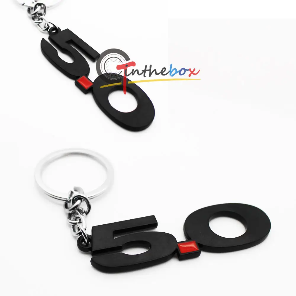 
Black Finish number 5.0 Key Chain Fob Ring Keychain For Ford Mustang GT 500 Cobra 