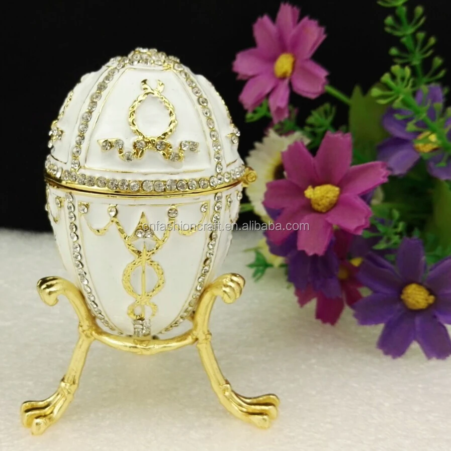 white color Egg Shape jewelry gift boxes Faberge egg/wedding gift Easter egg