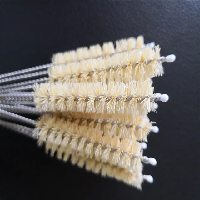 Eco-friendly sisal hemp cleaning tube brush for bamboo drinking straws