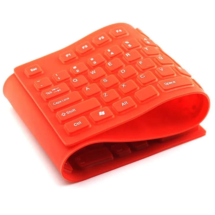 
colourful silicone rubber keyboard flexible roll up keyboard for PC laptop  (60769780207)