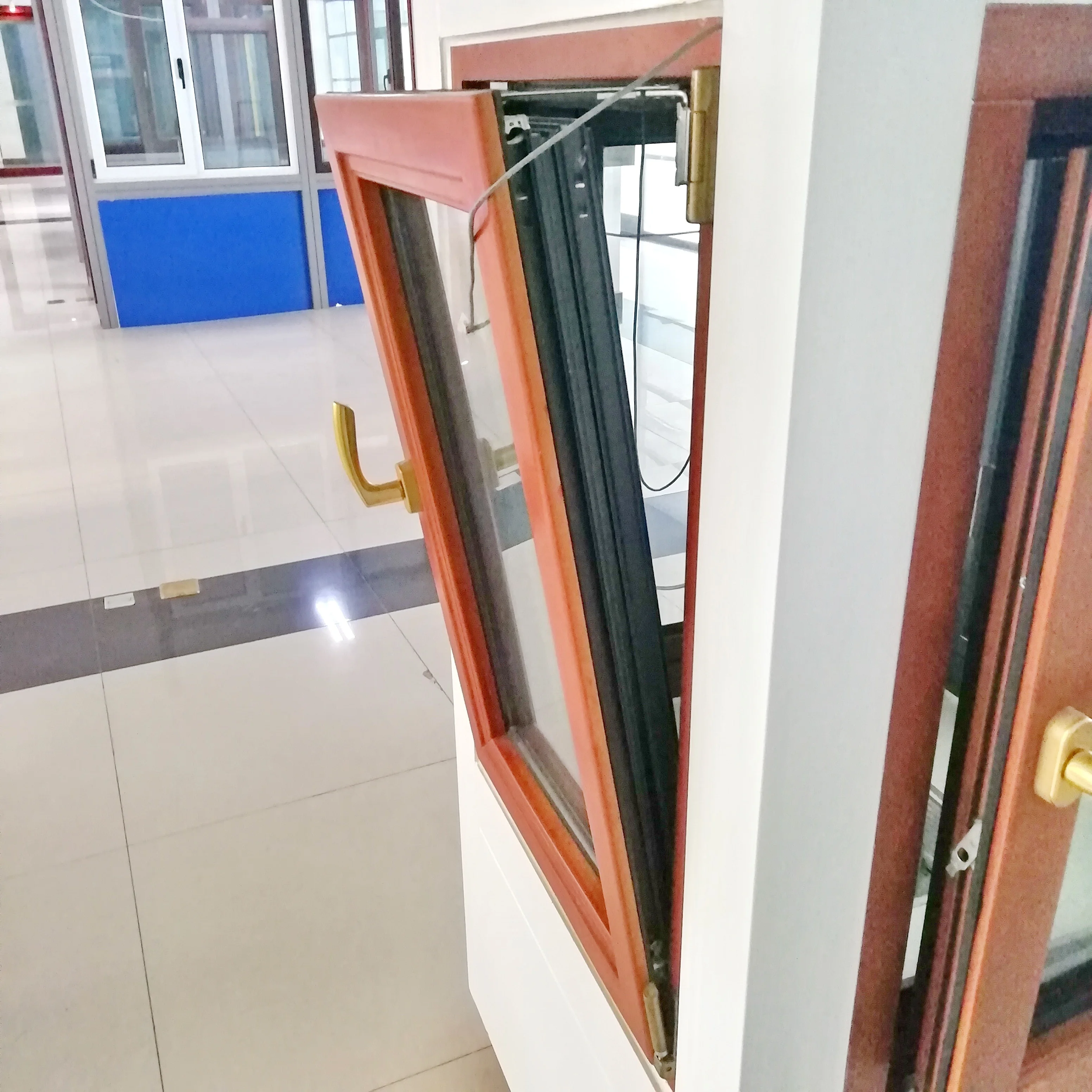 High-quality Aluminum Wood Al-wood Composite Window Aluminum Alloy+wood+glass+accessories,aluminum IMAGERY Windows Horizontal