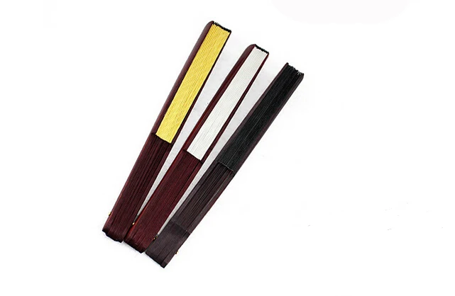 
high quality custom carved bamboo hand fan two side printing silk folding hand fan 