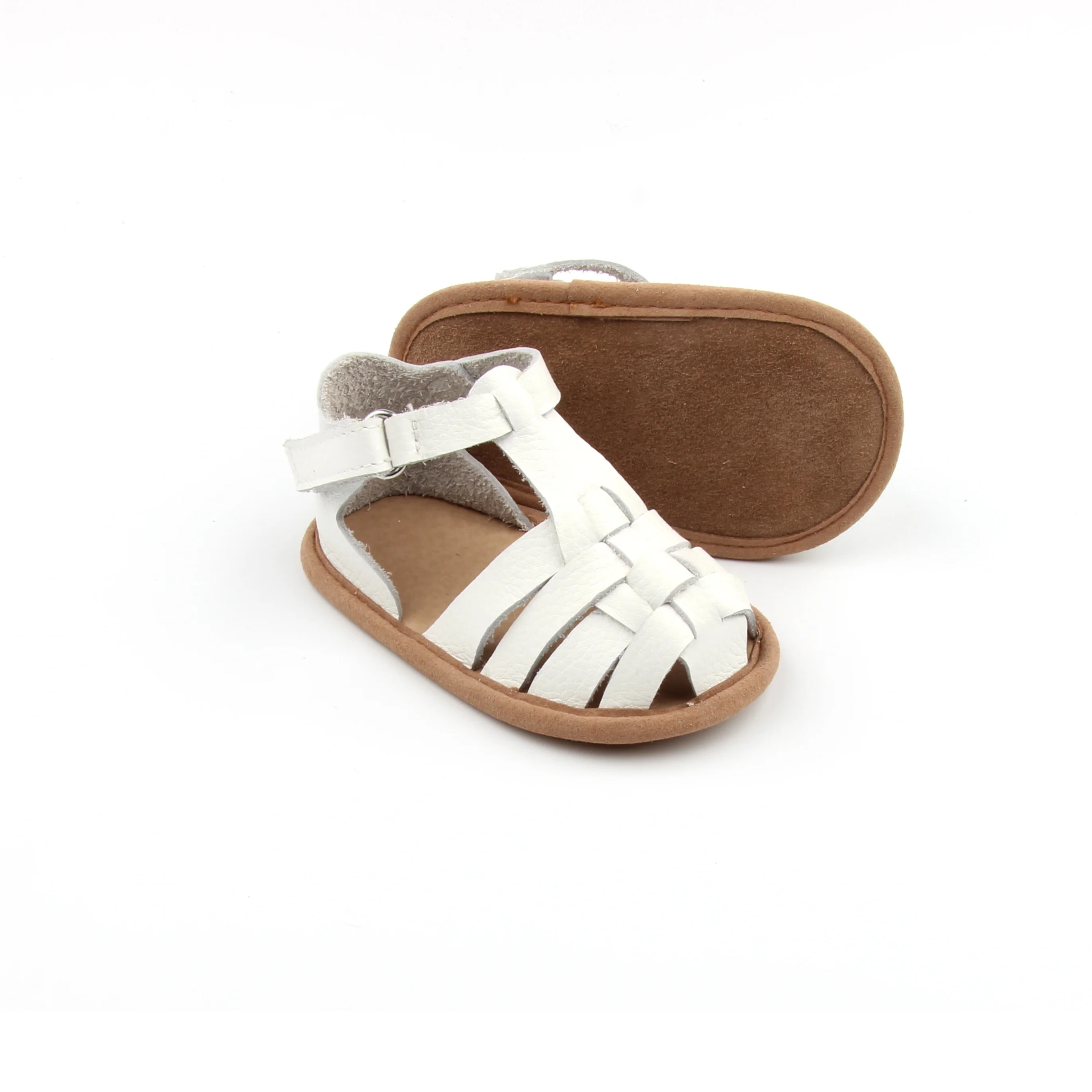 BEIBEINOYA New Kids Boy Sandals White Leather Baby Summer Sandals Baby Shoes Toddler