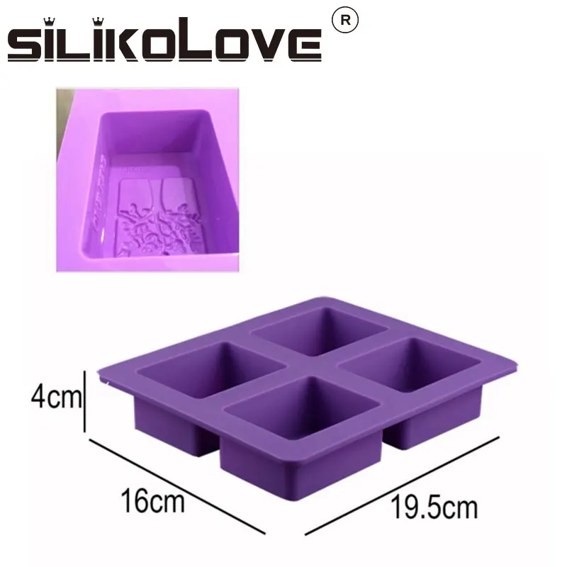 Chinese Supplier LOW MOQ 4 Tree Loaf Custom Silicon Mold Soap Handmade For Wholesale