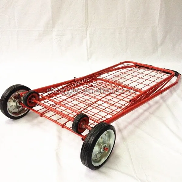 Manufacture Powder Coating Shopping Trolley cart, foldable shopping trolley(Wholesale)