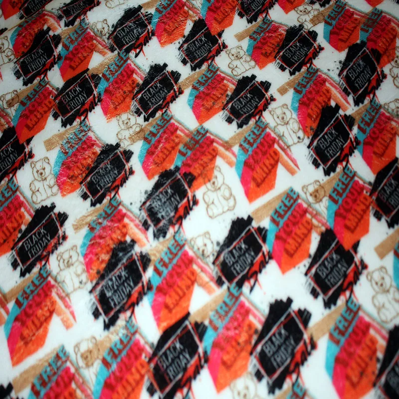 
Custom Printed 100% Polyester Double Side Minky Fabric 