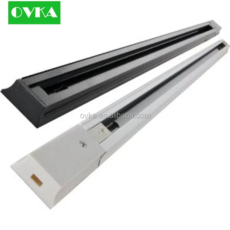 Lighting Track System accessories 1 Meter 2 Wires Aluminum Track Light Rail, LED light track rail