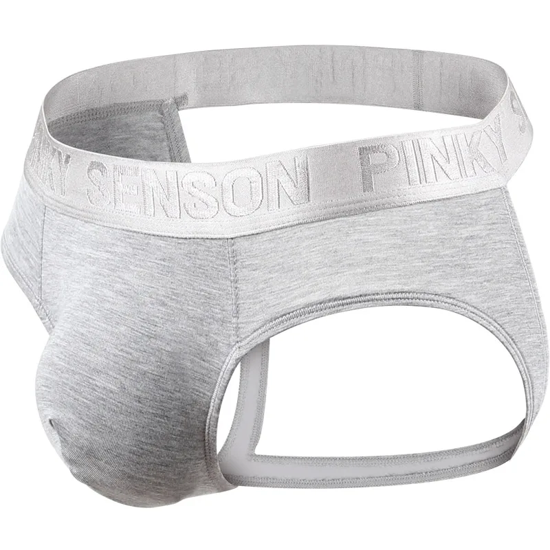 
designer pure color sexy young boys thong underwear 