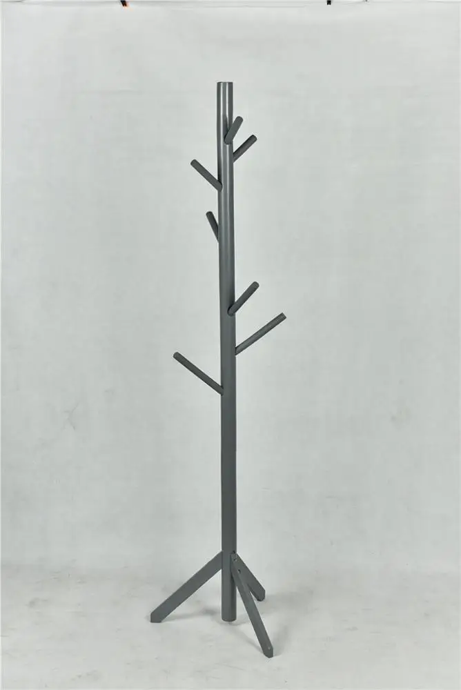 
Freestanding Entryway Wooden 12 Hook Garment Coat Tree Rack Stand 