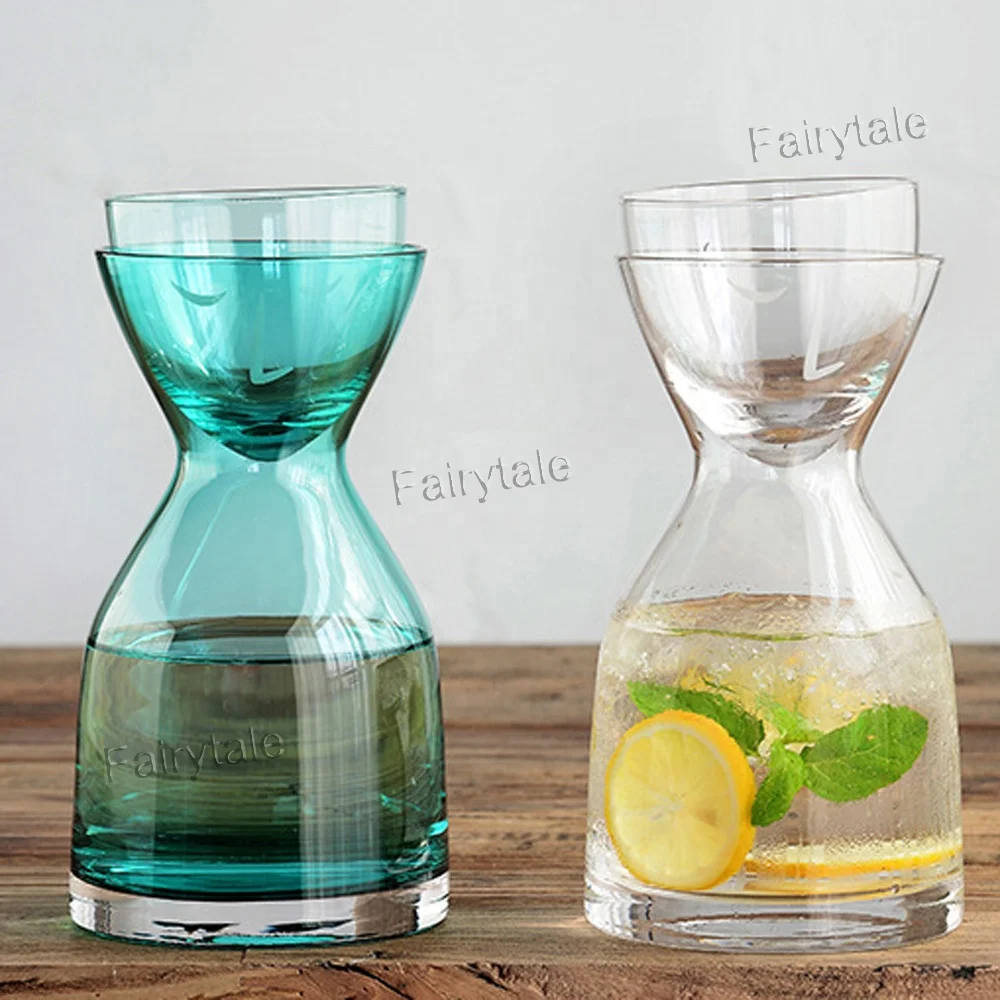 
Nordic Style Transparent Glass Pots Cup Carafe Set One Person Drinking Glass Water Pot 