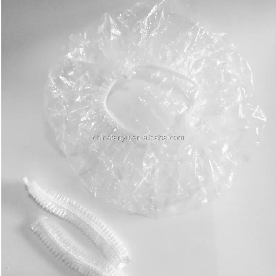 pe one time shampoo bath shower cap hat