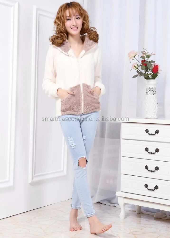 wholesale hoodies velvet sheep animal hoodie with ears