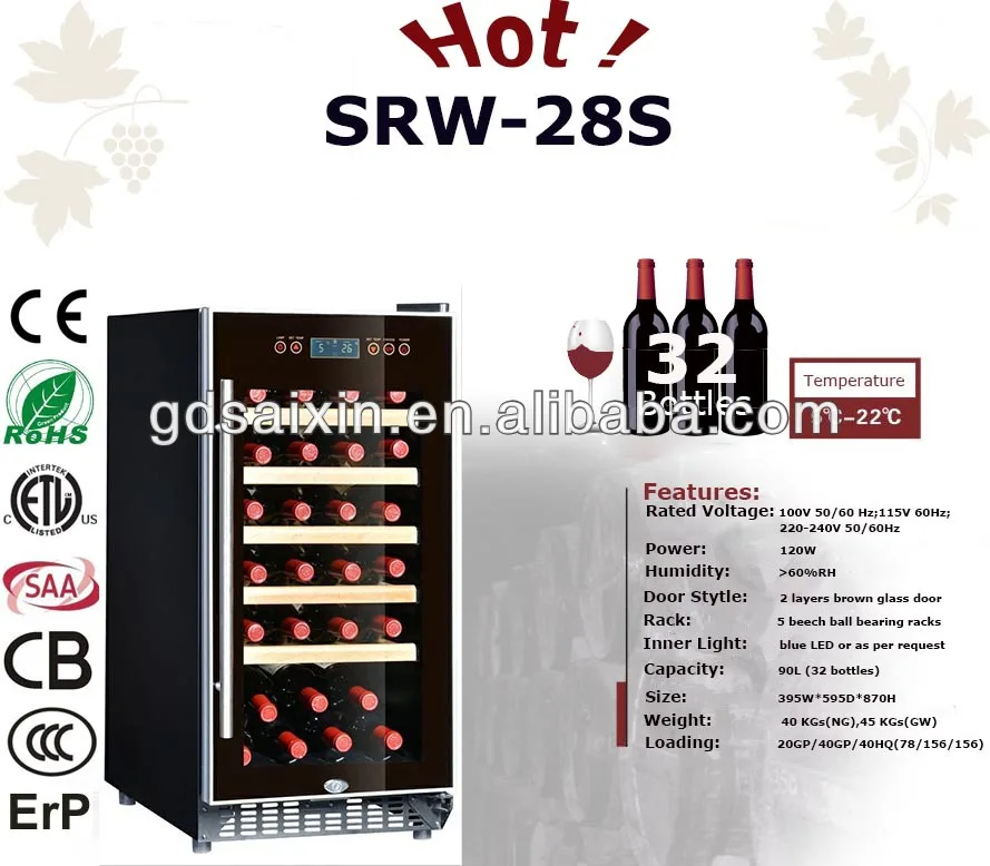32 Bottles Corner Wine Cellars SRW-28S wine Cooler Cabinets