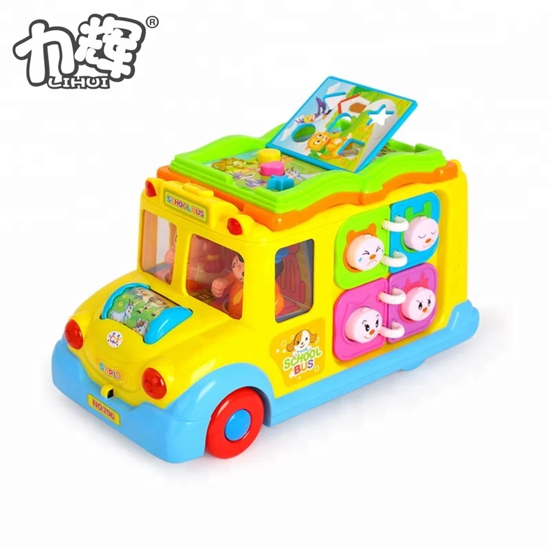 Multifunctional Intellectual School Baby Bus Stroller Baby Bus Toy
