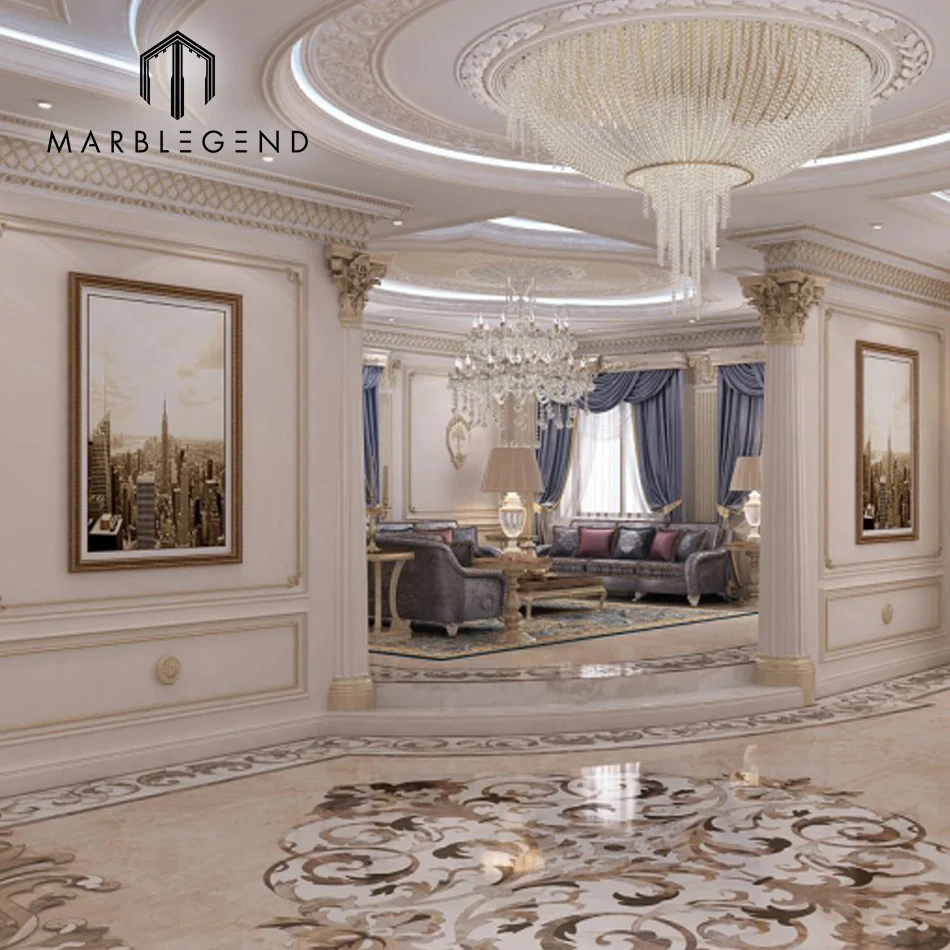 
manufacturer luxury home entrance decoration marble inlay flooring tiles designs 