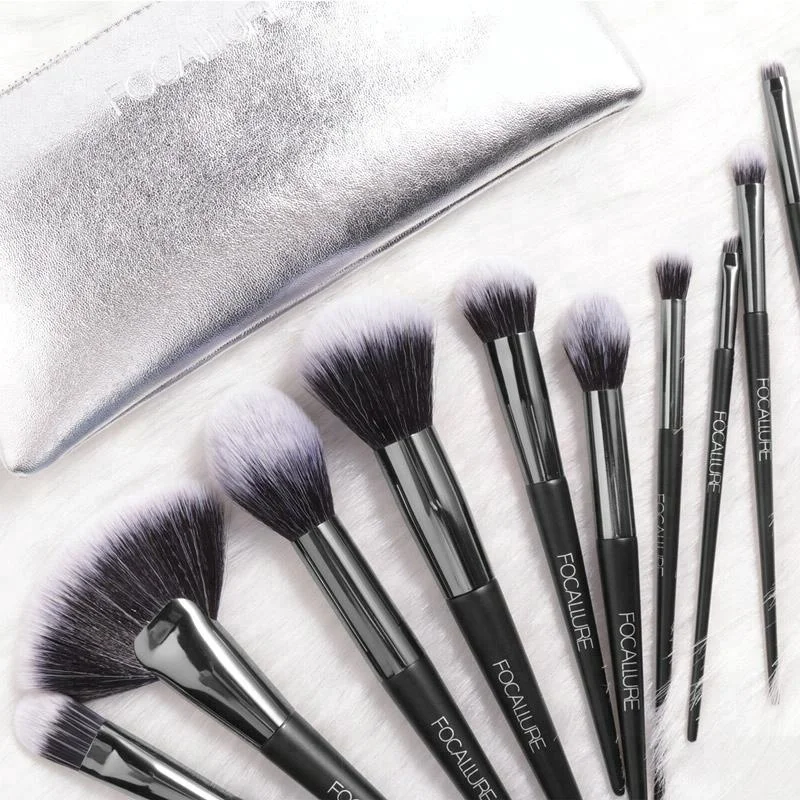 Focallure Factory Best Selling 10pcs Makeup Brush Set Cosmetics Kit Professional Wholesalers