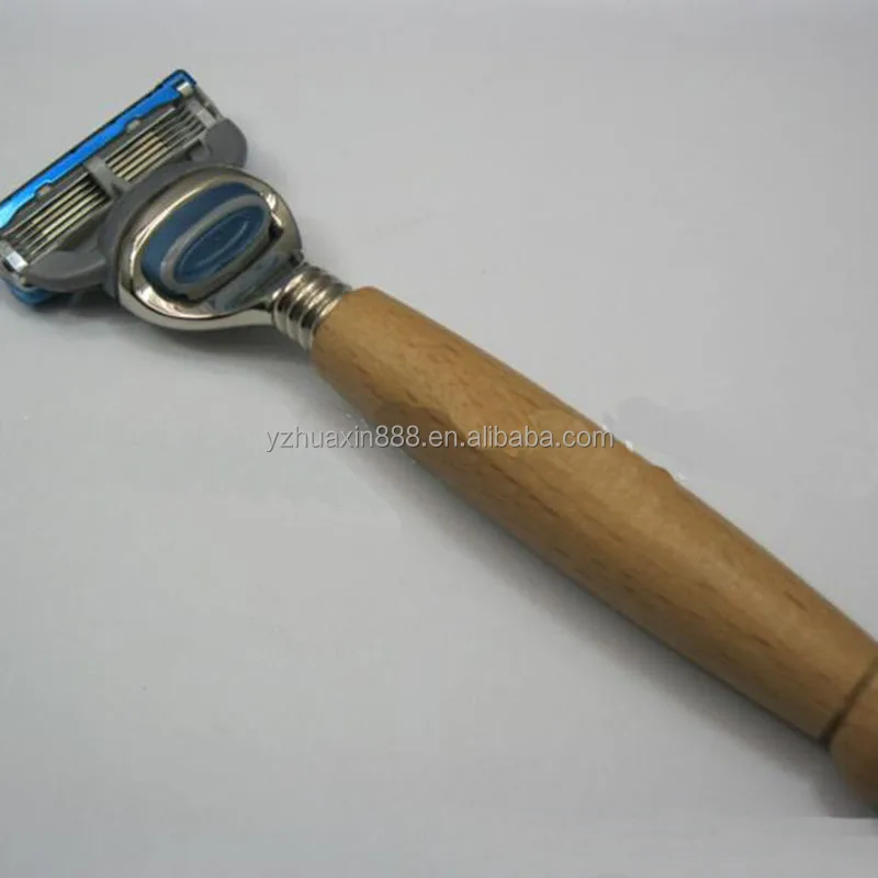 
2016 new design hot sale wood handle razor for hotel 