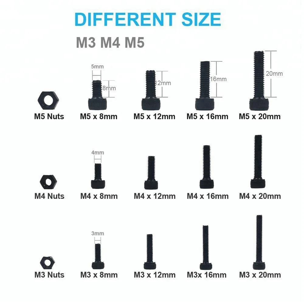 
Socket Cap hex head bolt nuts storage box screws,Screw Kit 