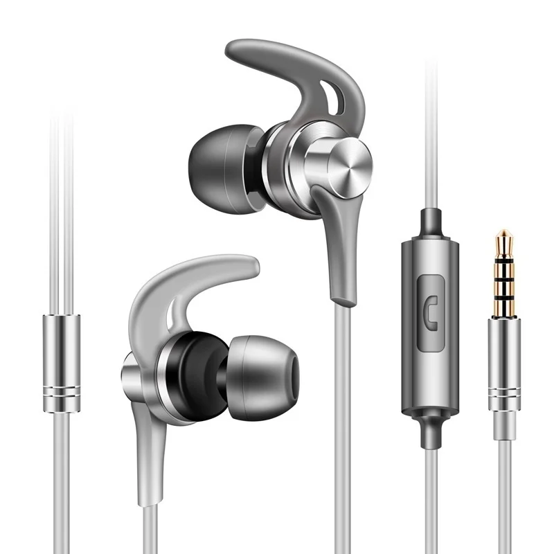 
Fashion Sport In-ear Headset with Micro 3.5mm Stereo Heavy Bass Music Noise Canceling Earphones 
