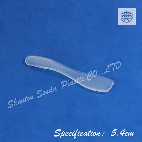 Small plastic flat mixing 5.4cm spoon for cosmetic