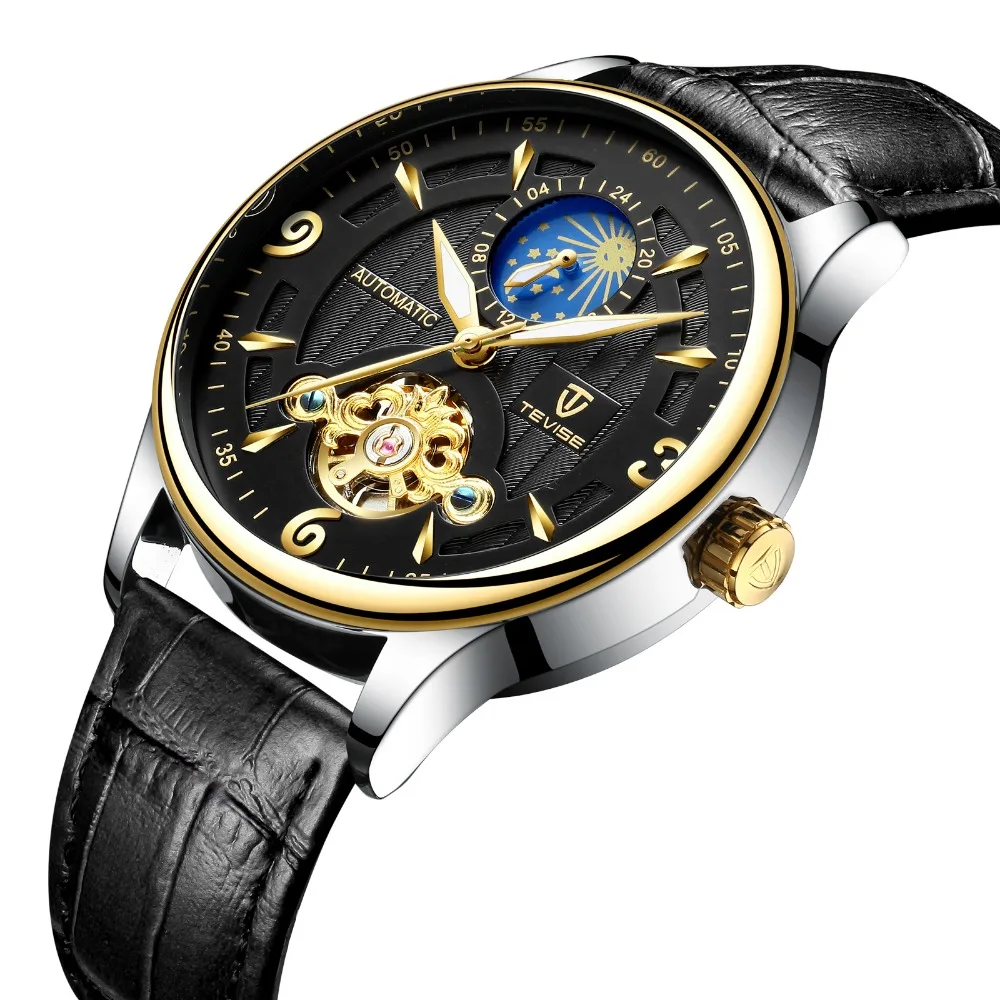 Tevise T820B Chinese wholesale skeleton watches men luxury brand automatic