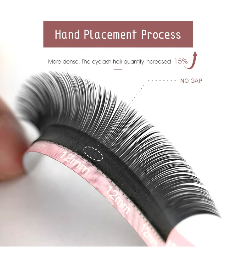 Qeelasee easy to fans camellia mink volume eye lash eyelash extensions
