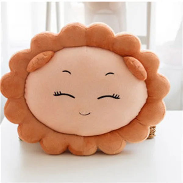 Fancy soft plush sunflower shaped pillow and cushion